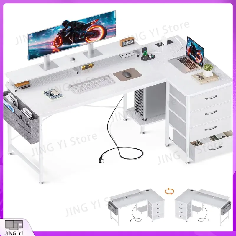 Office Furniture Outlet - Угловой компьютерный стол L-образной формы 160x80