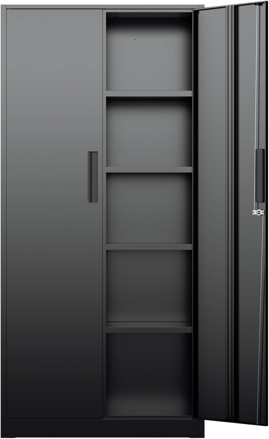 Office Furniture Cabinets - Высокий металлический шкаф-органайзер для хранения, запирающийся
