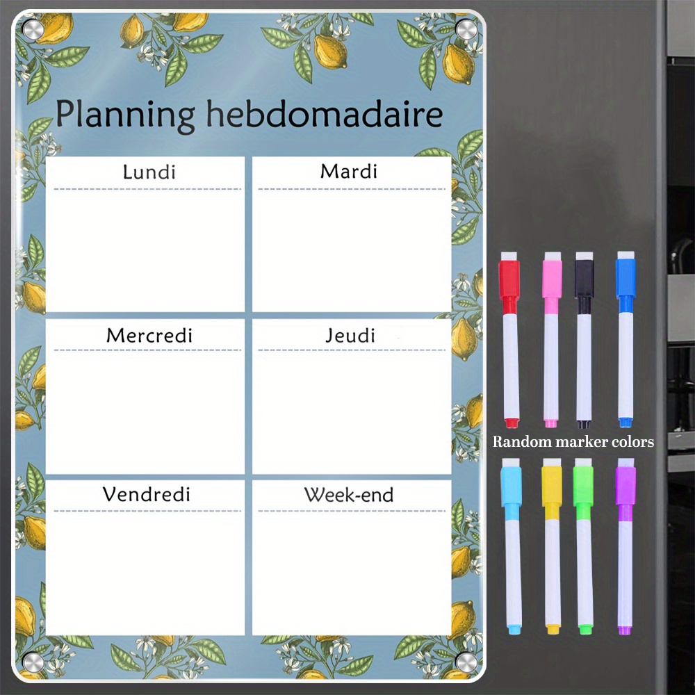 Dry Erase Weekly - Еженедельный магнитный календарь 16,54×11,81 дюйма -