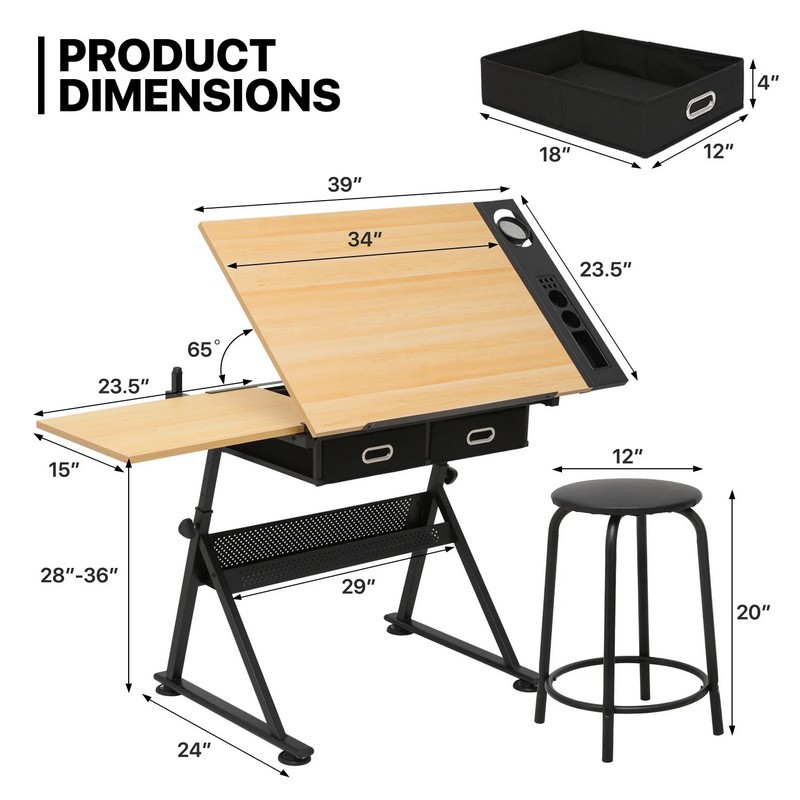 Office Furniture Brand - Регулируемый по высоте стол для рисования,