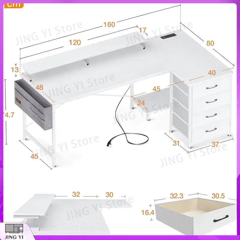 Угловой компьютерный стол L-об – обзор и цена Office Furniture Outlet