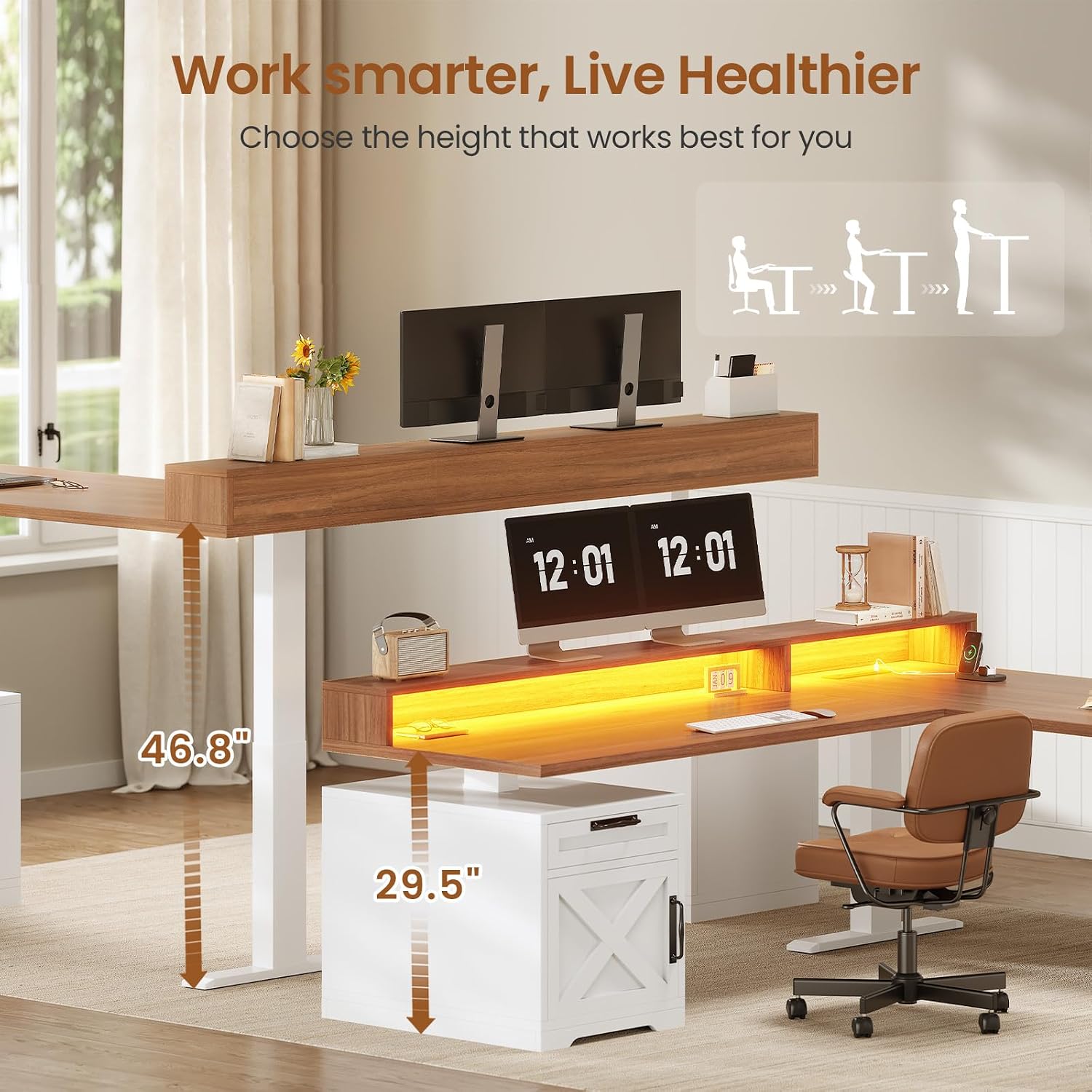 Г-образный регулируемый по выс – обзор и цена Office Furniture Outlet