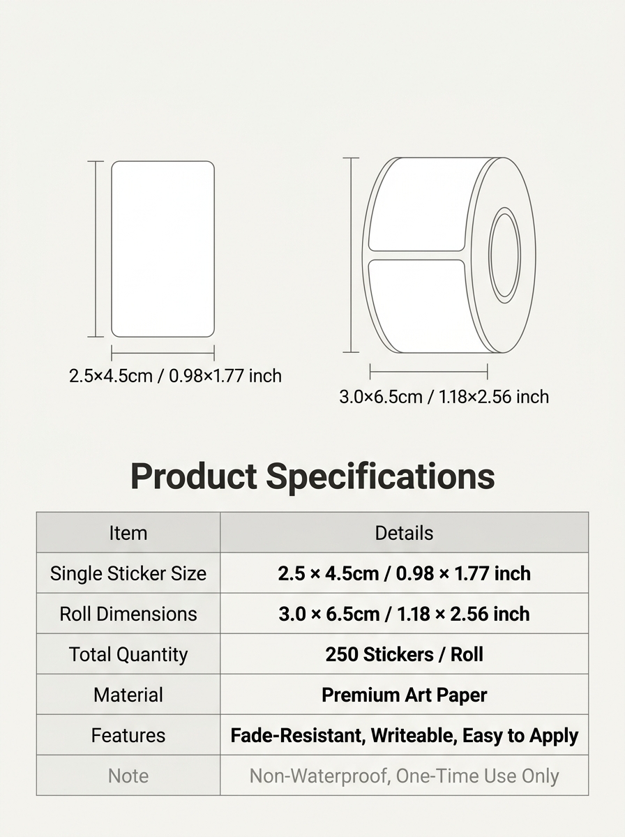 250 шт./рулон, наклейки для хр – обзор и цена Office Furniture Brand