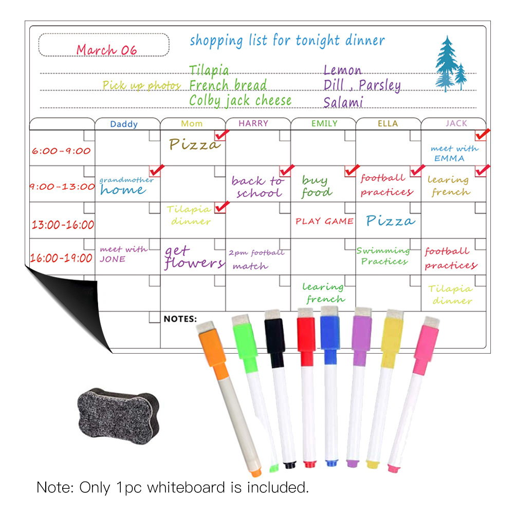 Магнитная доска для сухого сти – обзор и цена Dry Erase Weekly