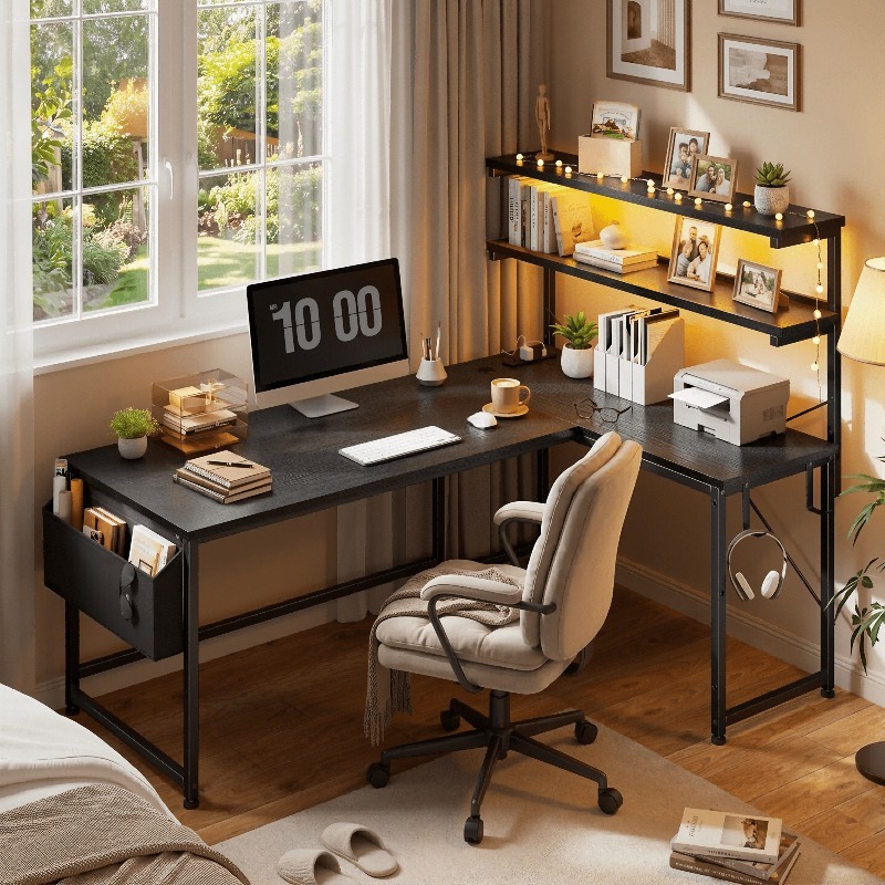 Черный угловой компьютерный ст – обзор и цена Office Furniture Outlet