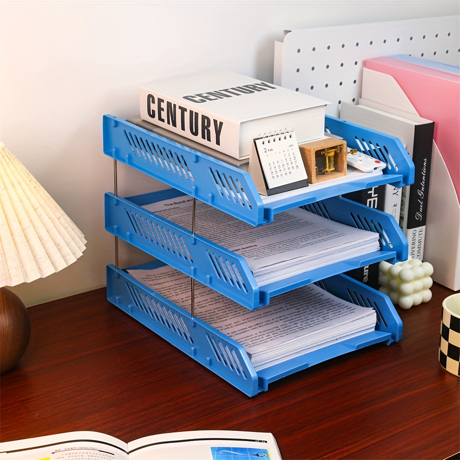 Трехъярусный расширяемый насто – обзор и цена Desktop Filing Tray